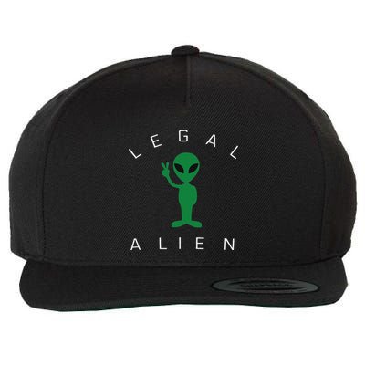 Legal Alien Funny Pro Immigration Anti Racism Wool Snapback Cap