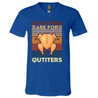 Leftovers Are For Quitters Fun Thanksgiving Day Turkey Tee Funny Gift V-Neck T-Shirt