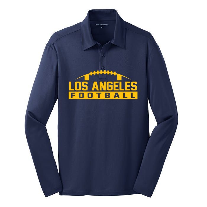 Los Angeles Football Logo Silk Touch Performance Long Sleeve Polo