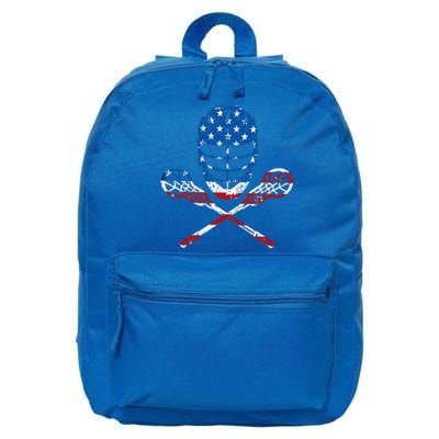 Lacrosse American Flag Lax Helmet Sticks 16 in Basic Backpack