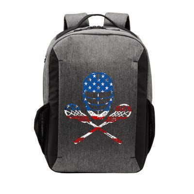 Lacrosse American Flag Lax Helmet Sticks Vector Backpack