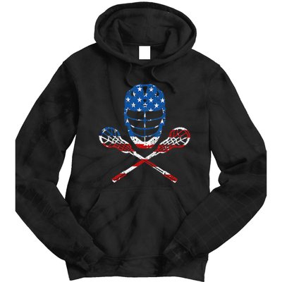 Lacrosse American Flag Lax Helmet Sticks 4th Of July Gifts Tie Dye Hoodie