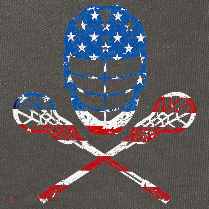 Lacrosse American Flag Lax Helmet Sticks 4th Of July Gifts Cotton Canvas Backpack