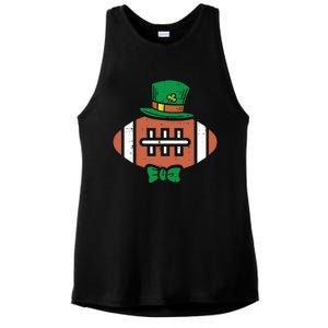 Leprechaun American Football St Patricks Day Sports Gift Funny Gift Ladies PosiCharge Tri-Blend Wicking Tank