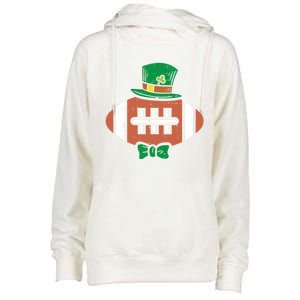 Leprechaun American Football St Patricks Day Sports Gift Funny Gift Womens Funnel Neck Pullover Hood