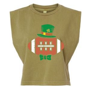 Leprechaun American Football St Patricks Day Sports Gift Funny Gift Garment-Dyed Women's Muscle Tee