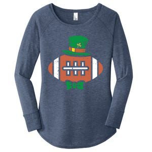 Leprechaun American Football St Patricks Day Sports Gift Funny Gift Women's Perfect Tri Tunic Long Sleeve Shirt