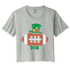 Leprechaun American Football St Patricks Day Sports Gift Funny Gift Women's Crop Top Tee