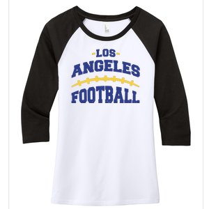 Los Angeles Football Women's Tri-Blend 3/4-Sleeve Raglan Shirt