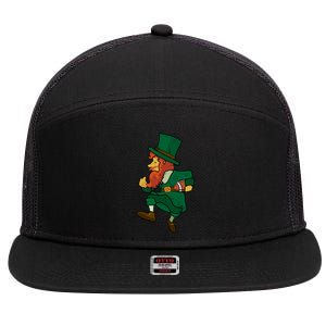 Leprechaun American Football St Patricks Day Sports Lover Cute Gift 7 Panel Mesh Trucker Snapback Hat