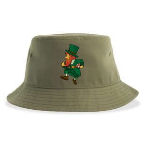 Leprechaun American Football St Patricks Day Sports Lover Cute Gift Sustainable Bucket Hat