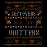 Leftovers Are For Quitters Ugly Thanksgiving Sweater Design Sustainable Knit Beanie