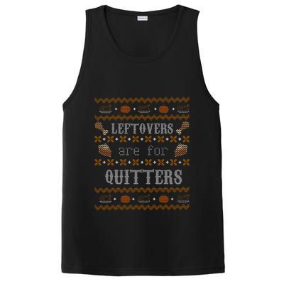 Leftovers Are For Quitters Ugly Thanksgiving Sweater Design PosiCharge Competitor Tank