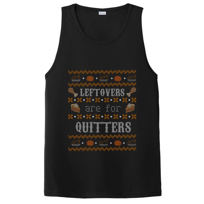 Leftovers Are For Quitters Ugly Thanksgiving Sweater Design PosiCharge Competitor Tank