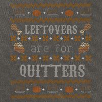 Leftovers Are For Quitters Ugly Thanksgiving Sweater Design Cotton Canvas Backpack