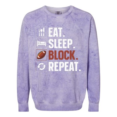 Lineman Art For Women Football Player Offensive Lineman Colorblast Crewneck Sweatshirt