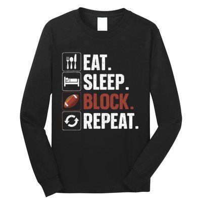 Lineman Art For Women Football Player Offensive Lineman Long Sleeve Shirt