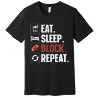 Lineman Art For Women Football Player Offensive Lineman Premium T-Shirt