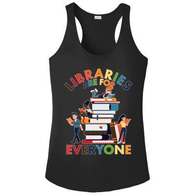 Libraries Are For Everyone Book Lover Ladies PosiCharge Competitor Racerback Tank