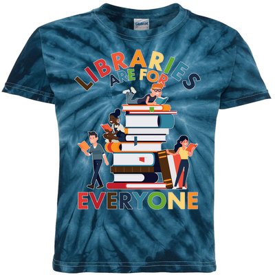 Libraries Are For Everyone Book Lover Kids Tie-Dye T-Shirt