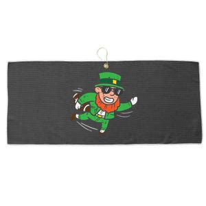 Leprechaun American Football St Patricks Day Gift Large Microfiber Waffle Golf Towel