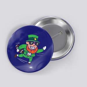 Leprechaun American Football St Patricks Day Gift Button