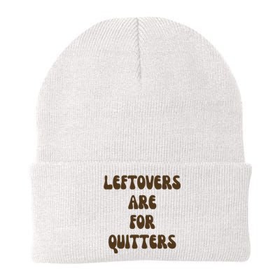 Leftovers Are For Quitters Funny Holiday Knit Cap Winter Beanie