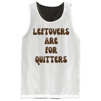 Leftovers Are For Quitters Funny Holiday Mesh Reversible Basketball Jersey Tank