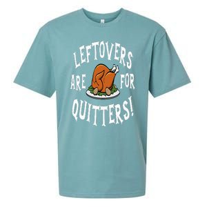 Leftovers Are For Quitters   Thanksgiving Turkey Sueded Cloud Jersey T-Shirt