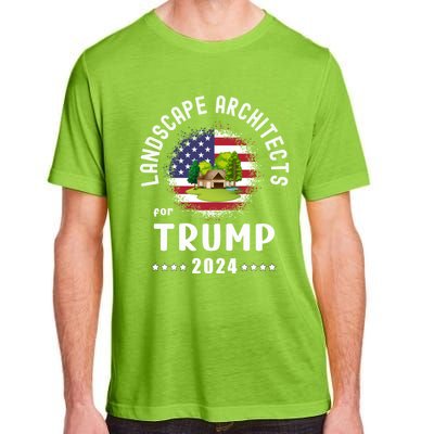 Landscape Architects For Trump 2024 American Flag Vote Trump Cute Gift Adult ChromaSoft Performance T-Shirt