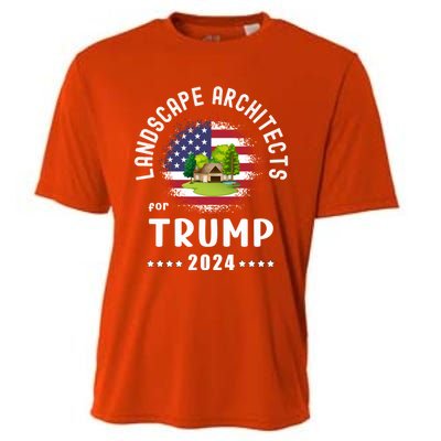 Landscape Architects For Trump 2024 American Flag Vote Trump Cute Gift Cooling Performance Crew T-Shirt