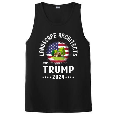 Landscape Architects For Trump 2024 American Flag Vote Trump Cute Gift PosiCharge Competitor Tank