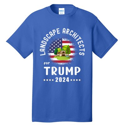 Landscape Architects For Trump 2024 American Flag Vote Trump Cute Gift Tall T-Shirt