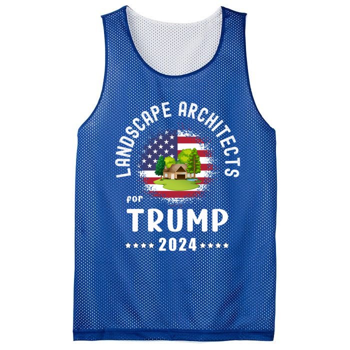 Landscape Architects For Trump 2024 American Flag Vote Trump Cute Gift Mesh Reversible Basketball Jersey Tank