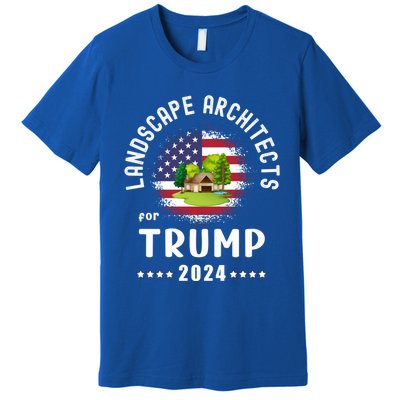 Landscape Architects For Trump 2024 American Flag Vote Trump Cute Gift Premium T-Shirt