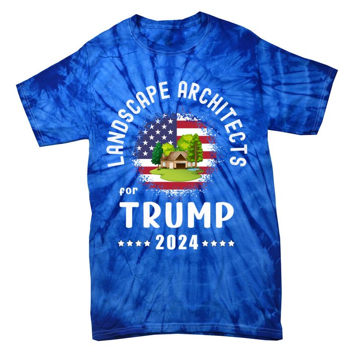 Landscape Architects For Trump 2024 American Flag Vote Trump Cute Gift Tie-Dye T-Shirt