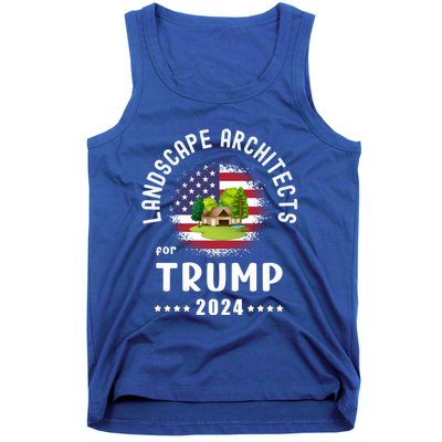 Landscape Architects For Trump 2024 American Flag Vote Trump Cute Gift Tank Top