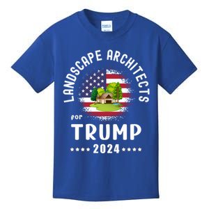 Landscape Architects For Trump 2024 American Flag Vote Trump Cute Gift Kids T-Shirt