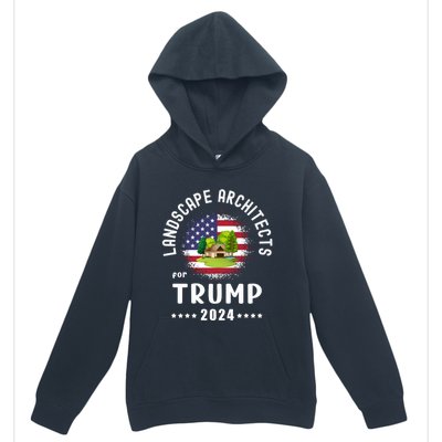 Landscape Architects For Trump 2024 American Flag Vote Trump Cute Gift Urban Pullover Hoodie