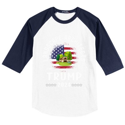 Landscape Architects For Trump 2024 American Flag Vote Trump Cute Gift Baseball Sleeve Shirt