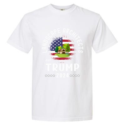 Landscape Architects For Trump 2024 American Flag Vote Trump Cute Gift Garment-Dyed Heavyweight T-Shirt