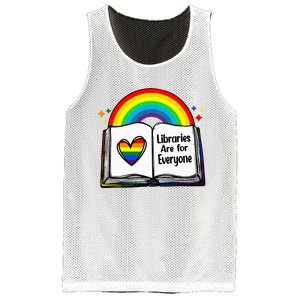 Libraries Are For Everyone Rainbow Lgbt Flag Librarian Mesh Reversible Basketball Jersey Tank