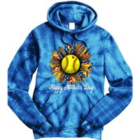 Leopard American Flag Baseball Mom Softball Mothers Day Gift Tie Dye Hoodie