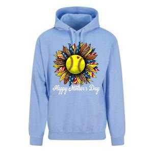 Leopard American Flag Baseball Mom Softball Mothers Day Gift Unisex Surf Hoodie