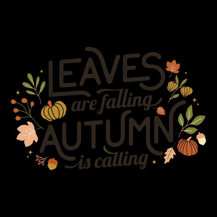 Leaves Are Falling Autumn Is Calling Drawstring Bag