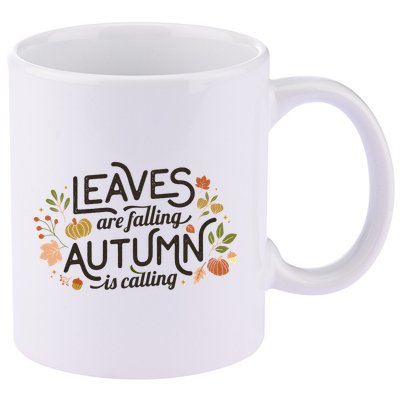 Leaves Are Falling Autumn Is Calling 11oz C Handle Ceramic Mug