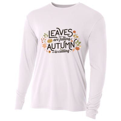 Leaves Are Falling Autumn Is Calling Cooling Performance Long Sleeve Crew