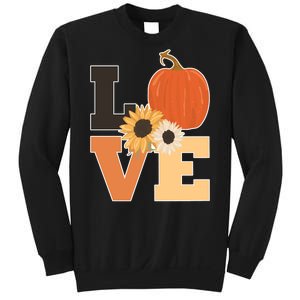 LOVE Autumn Floral Pumpkin Fall Season Sweatshirt