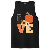 LOVE Autumn Floral Pumpkin Fall Season PosiCharge Competitor Tank