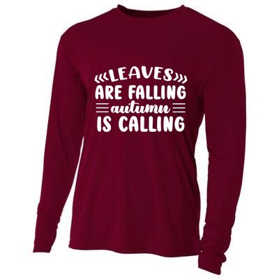 Leaves Are Falling Autumn Is Calling Cooling Performance Long Sleeve Crew